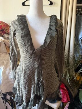 Guinevere Ruffled Open Cardigan